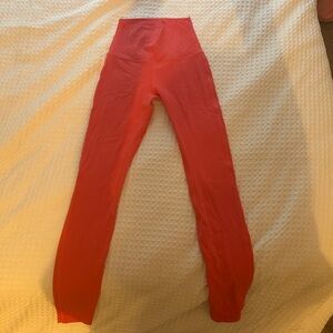 LULULEMON coral 28 inch aligned leggings size 2